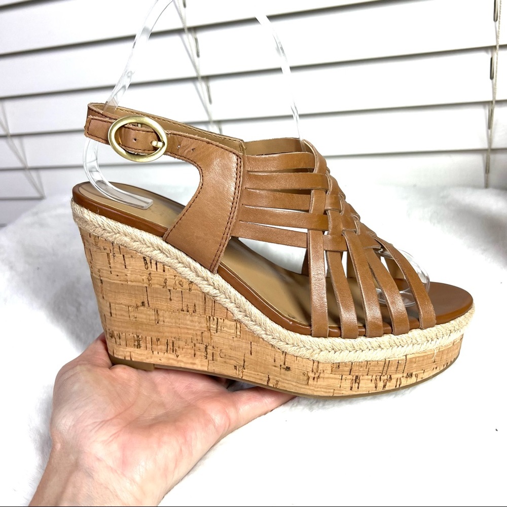 |•FRANCO SARTO•| Woven Platform Wedge Sandals